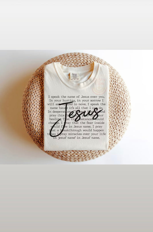 I speak the name of Jesus