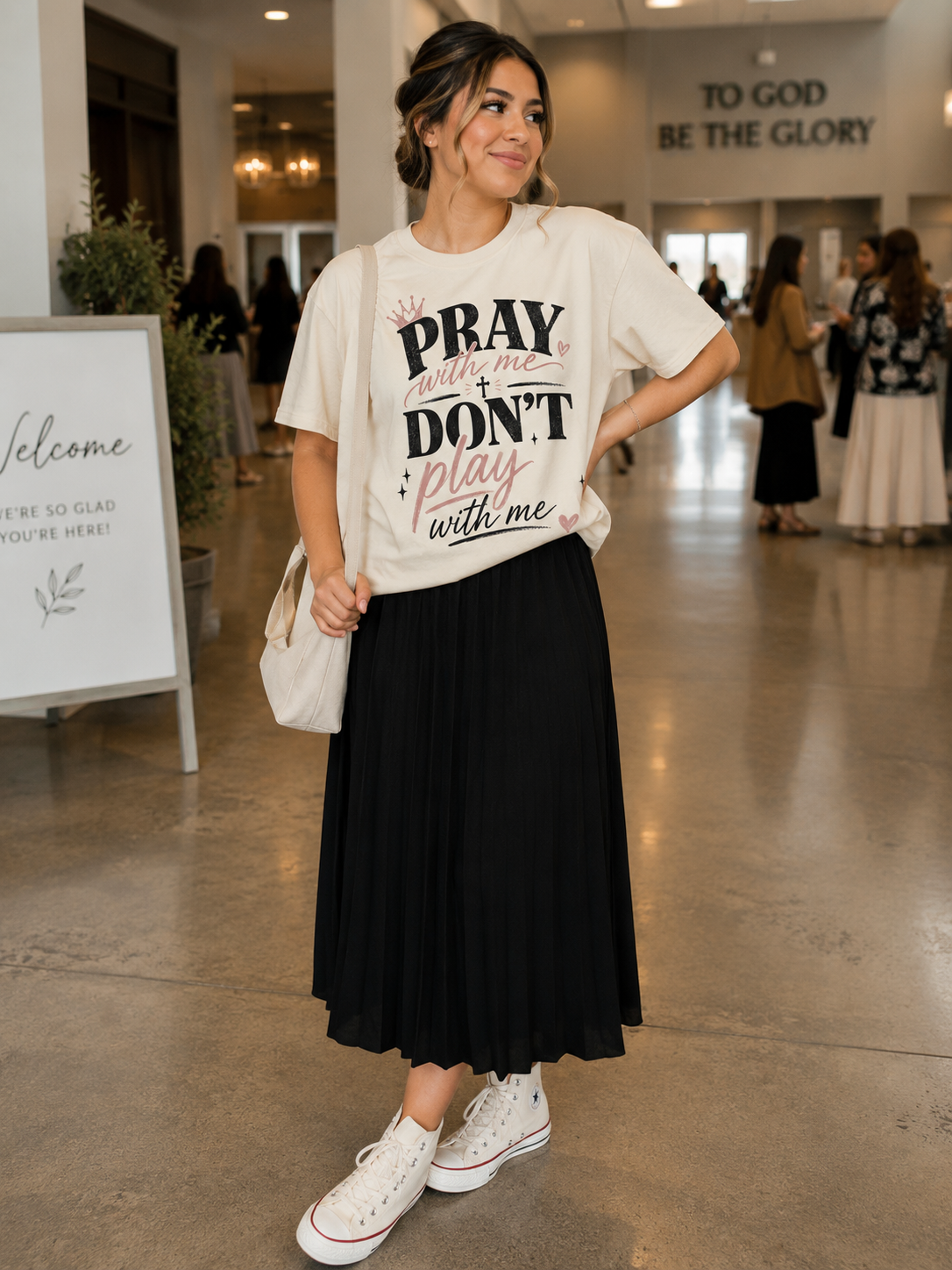 Pray With Me Don’t Play With Me Shirt | Christian Graphic Tee | Faith-Based T-Shirt | Cute Church Shirt | Christian Gift for Women | Boutique Graphic Tee