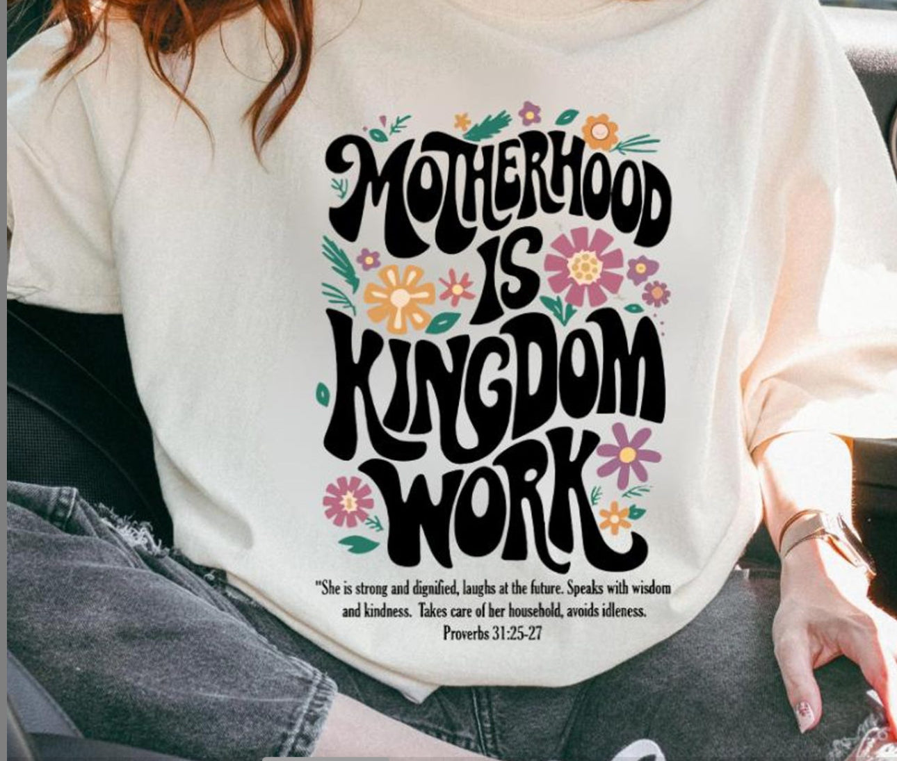 👑 Motherhood Is Kingdom Work Christian T-Shirt | Proverbs 31 Shirt | Christian Mom Shirt | Faith-Based Graphic Tee | Mother’s Day Gift | Biblical Motherhood Tee 💖