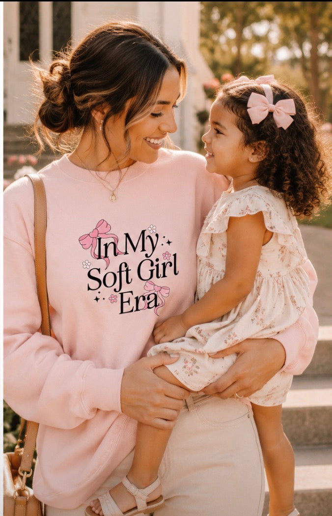 In My Soft Girl Era Shirt | Christian Soft Girl Tee | Coquette Bow T-Shirt | Faith Based Graphic Tee | Cute Christian Shirt for Women | Church Outfit