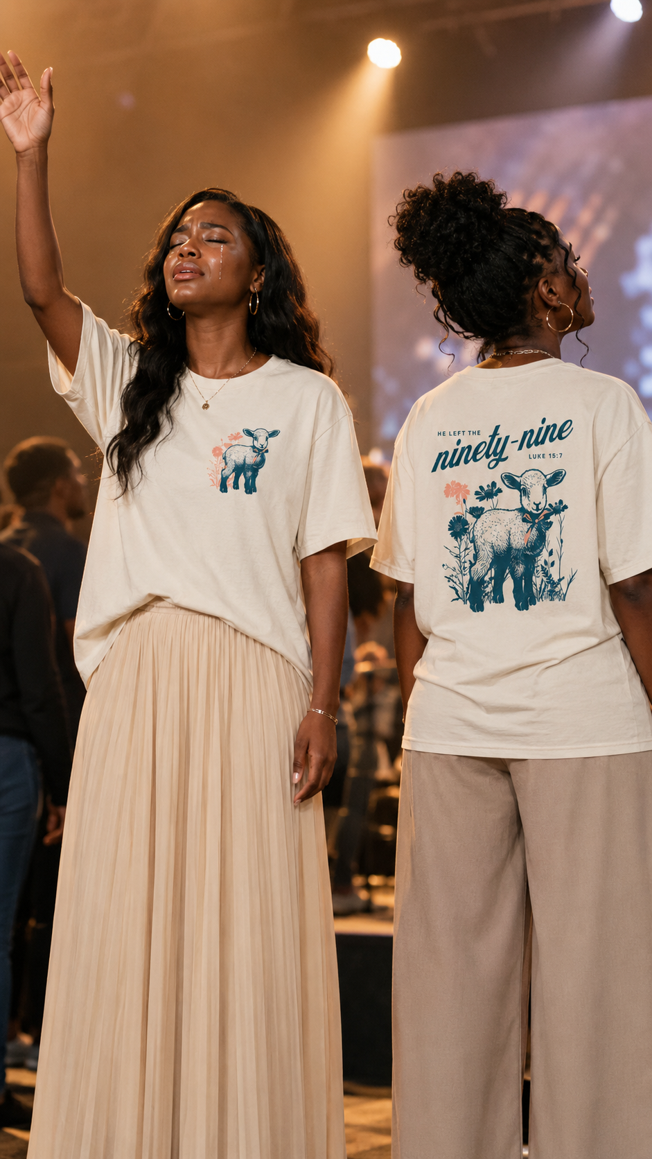 🐑 He Left the Ninety-Nine Christian T-Shirt | Luke 15:7 Shirt | Lost Sheep Graphic Tee | Faith-Based Oversized Shirt | Christian Gift for Women & Men 🤍