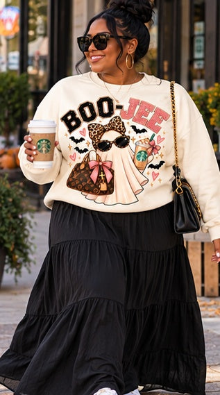 BOO-JEE Glam Ghost Sweatshirt | By His Grace Shop